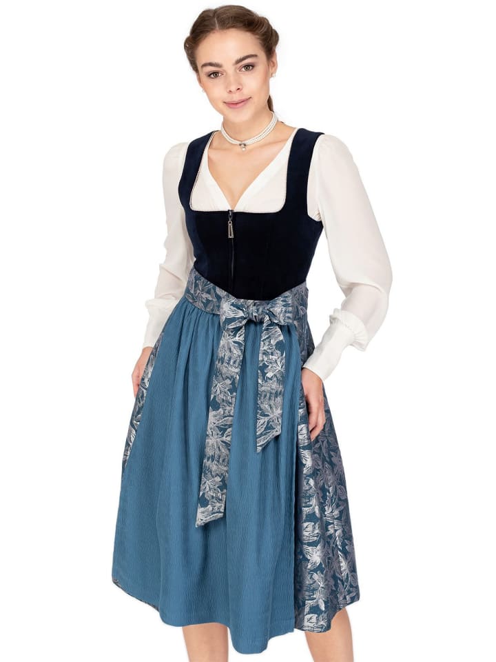 MarJo Midi Dirndl IRSEE in blau günstig kaufen 46