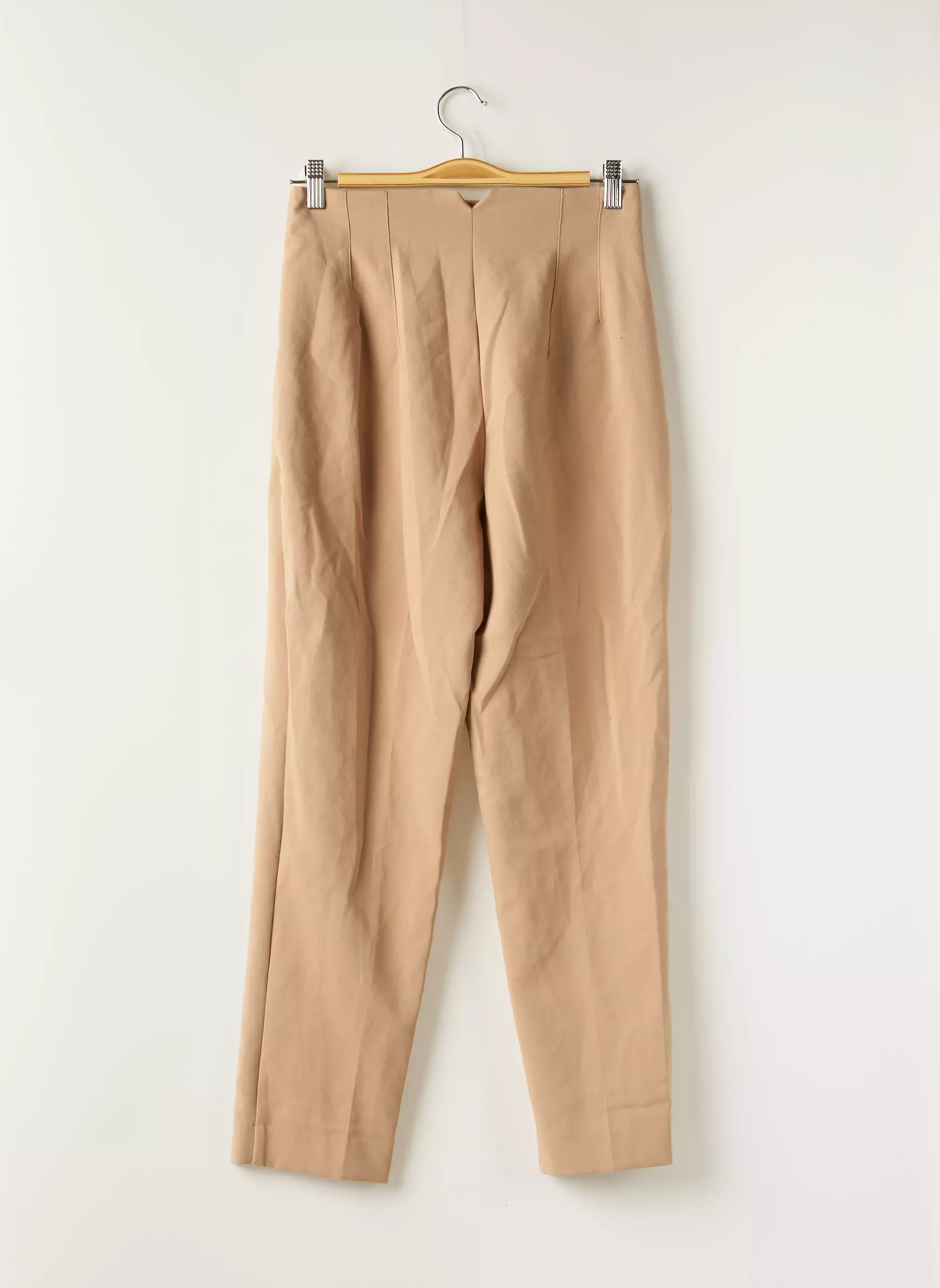 Zara Pantalons Slim Femme couleur beige