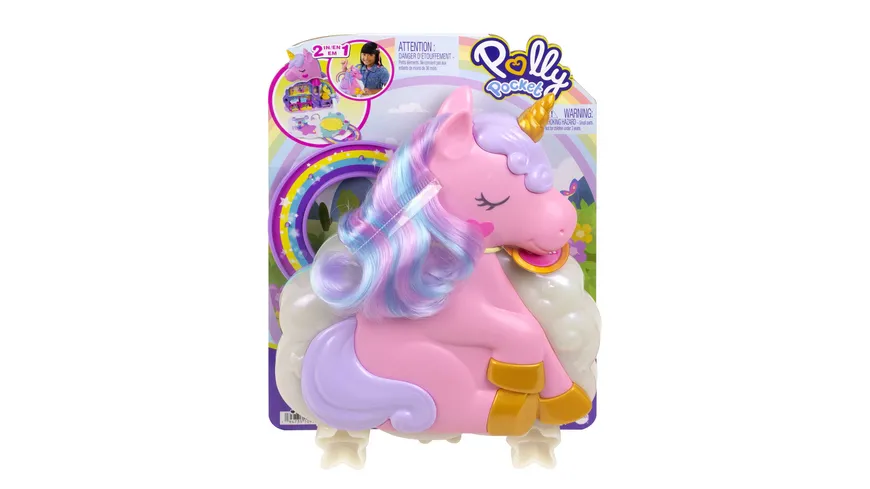 Polly Pocket Einhorn Haarspiel Schatulle