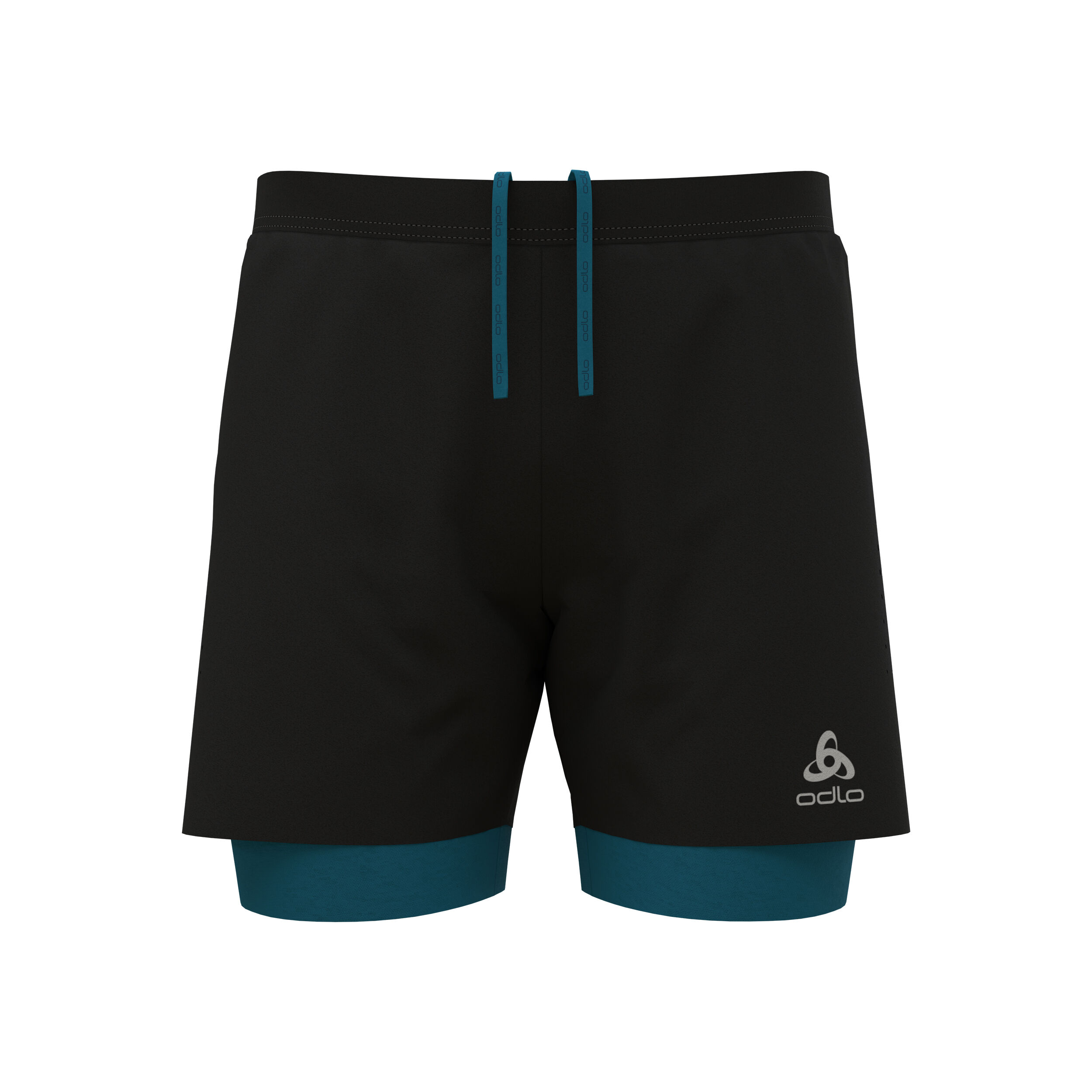 2in1 5in Shorts Herren - Schwarz