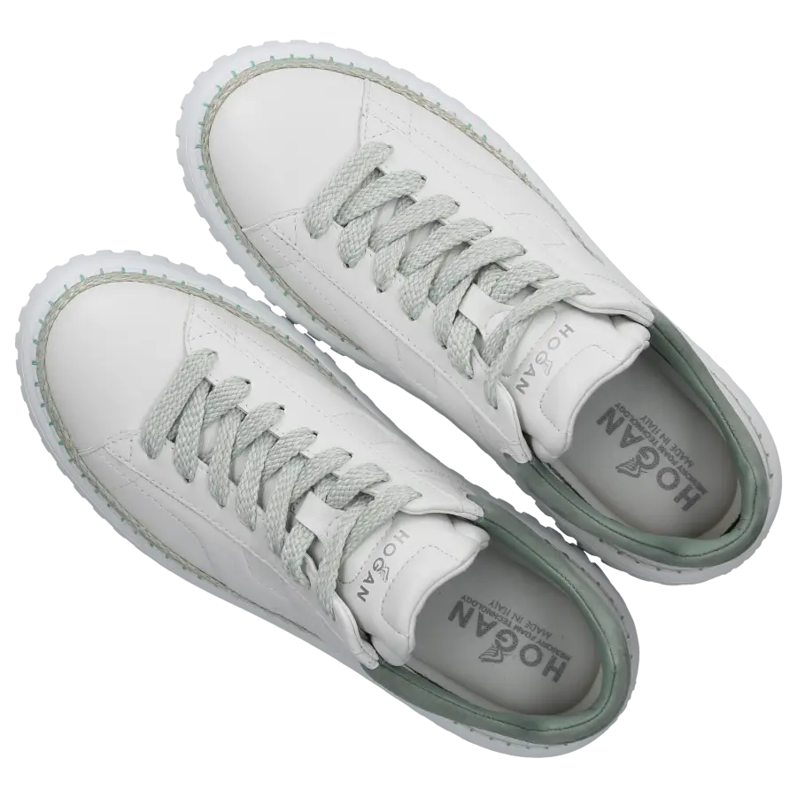 Hogan - Sneaker low Plateau H-STRIPES Kalbsleder - weiß