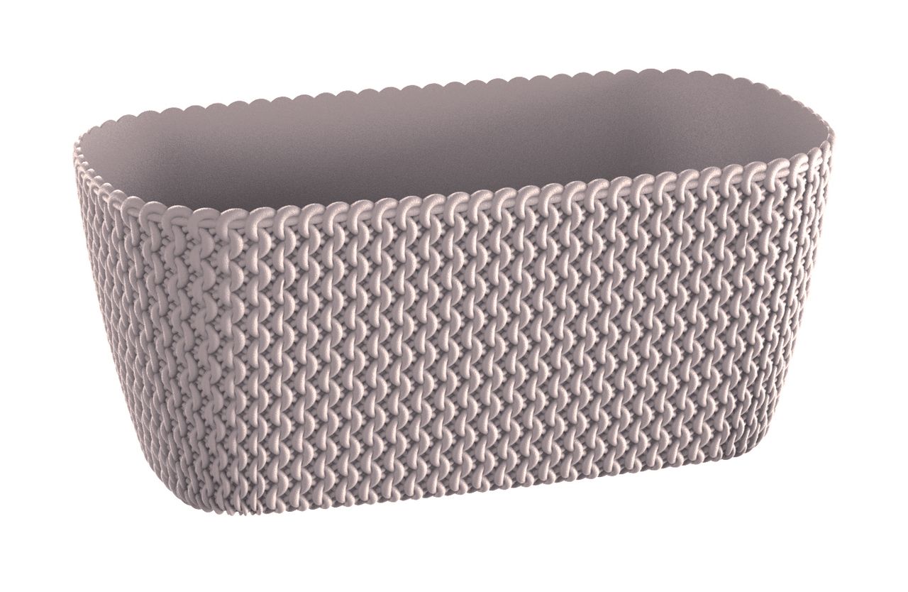 Powertec Garden Strickoptik-Balkon-Pflanzkasten - Mocca