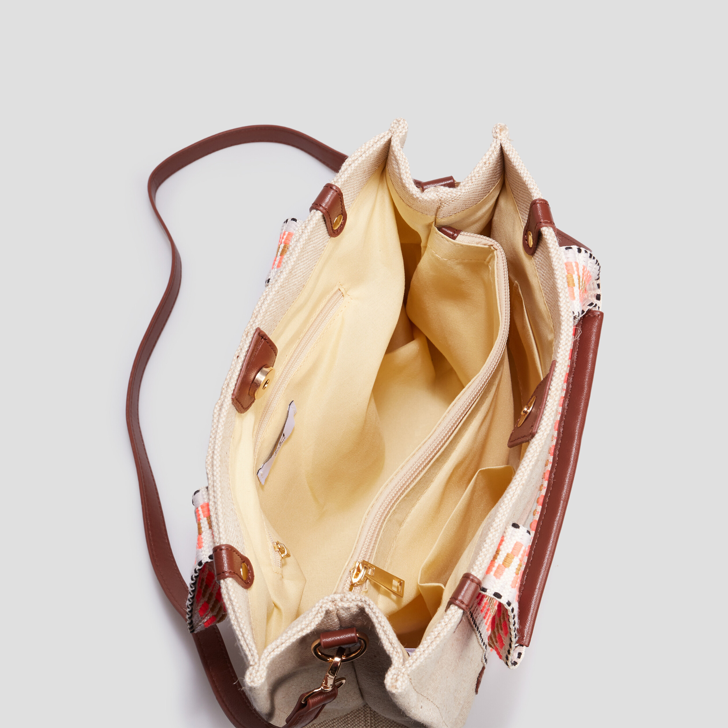 Sac cabas tressé en lin majoritaire sable femme | La Halle