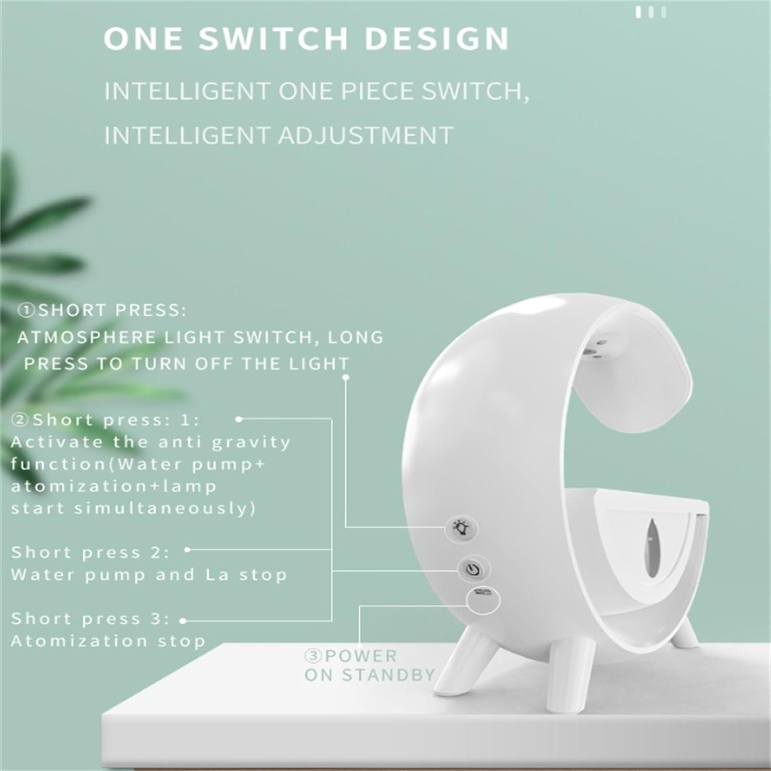 Welikera Luftbefeuchter Aroma Diffuser mit Nachtlicht für Schlafzimmer, 350ml, 0,35 l Wassertank