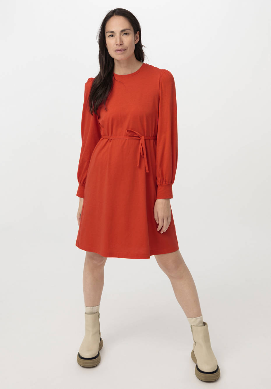 Mini-Kleid aus Bio-Baumwolle mit Bio-Merinowolle