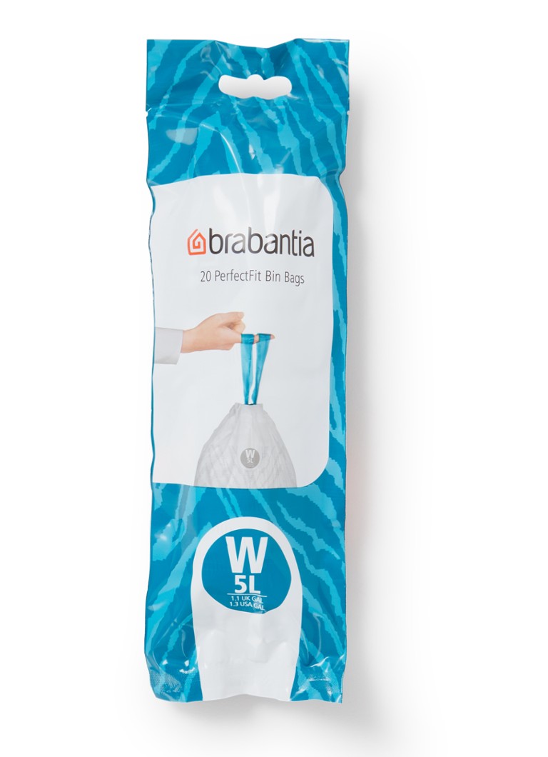 Sacs poubelle Brabantia PerfectFit, code W, 5 litres, lot de 10