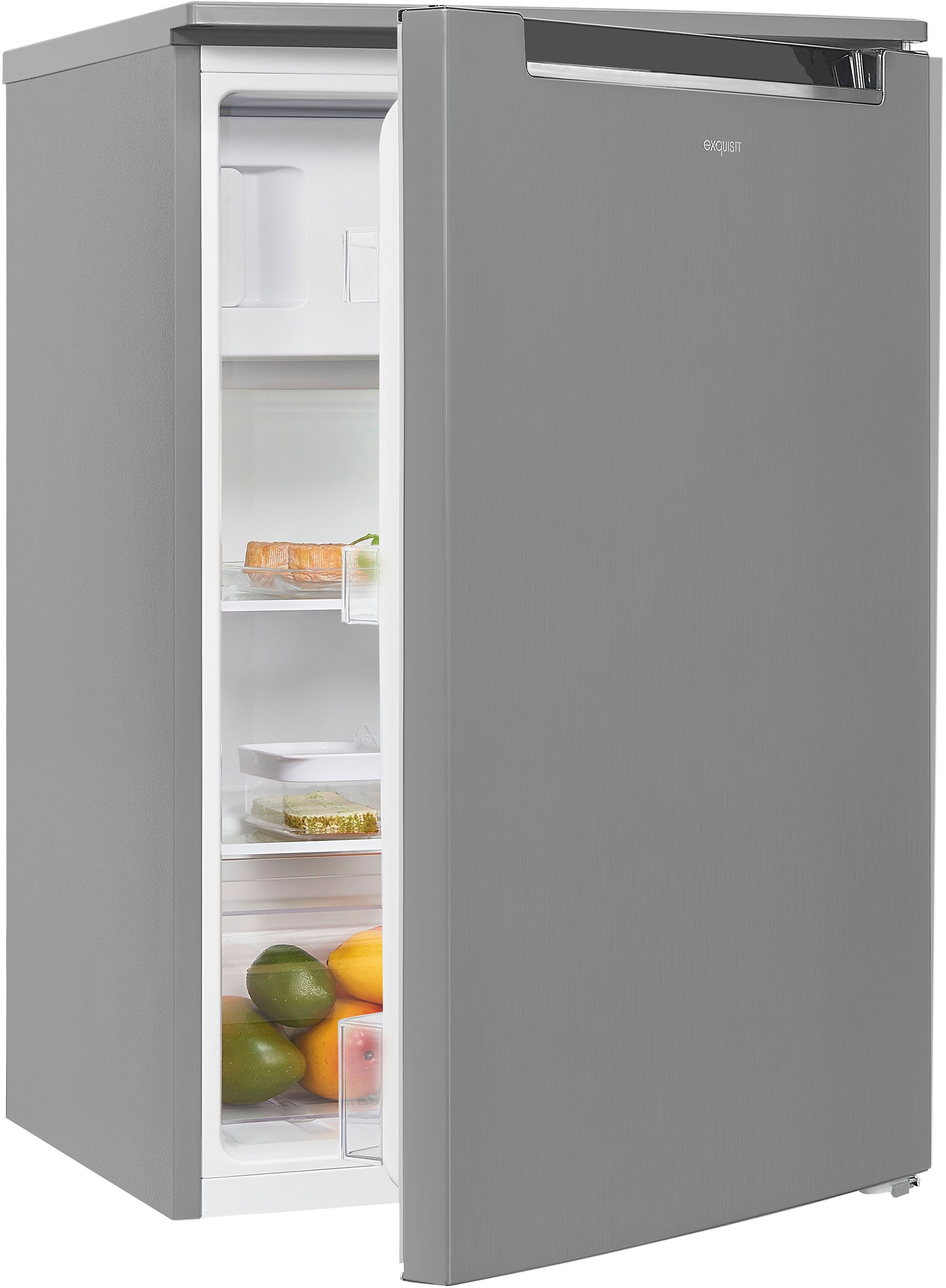 exquisit Kühlschrank KS15-4-E-040D inoxlook, 85,0 cm hoch, 55,0 cm breit