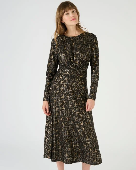 Robe imprimée en maille fantaisie