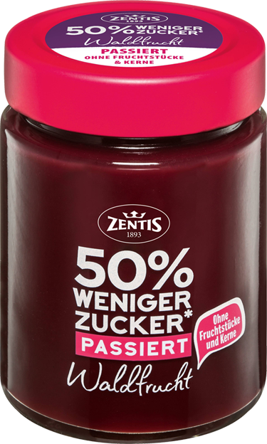Zentis 50% weniger Zucker Waldfrucht