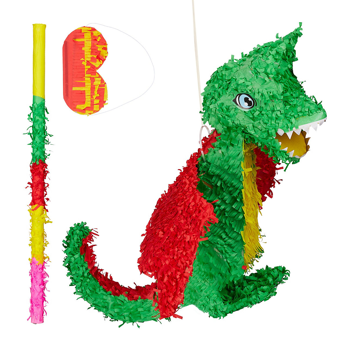 3-teiliges Pinata Set Drache