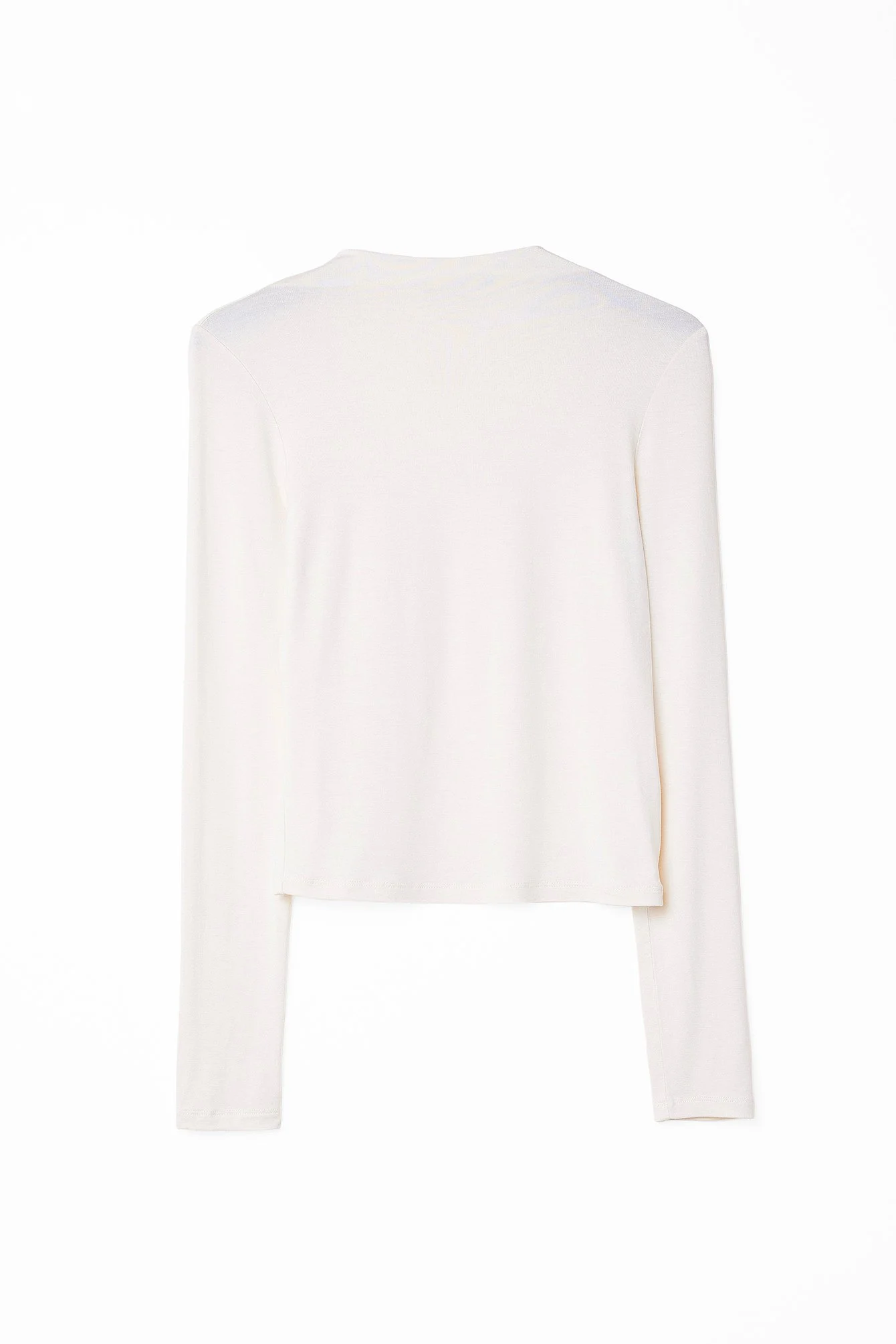 Soft Line Funnel Neck Long Sleeve Top