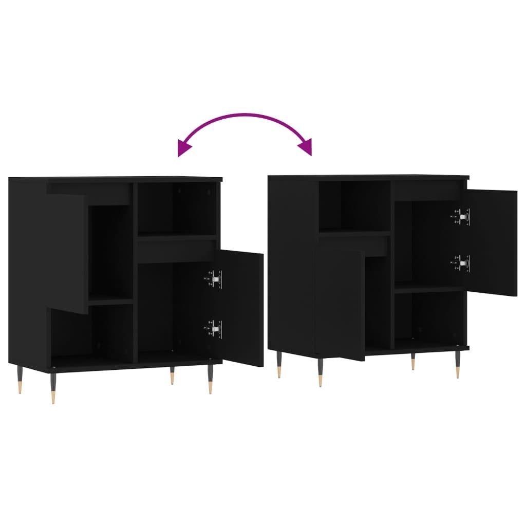 vidaXL Sideboard Sideboard Schwarz 60x35x70 cm Holzwerkstoff (1 St)