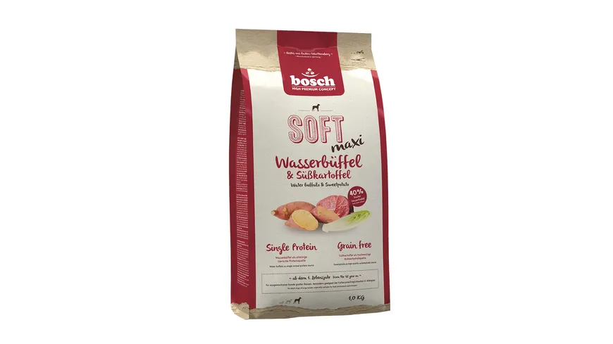 bosch Dog Hundetrockenfutter HPC Soft Maxi Wasserbüffel&Süßkart 1kg 1 kg