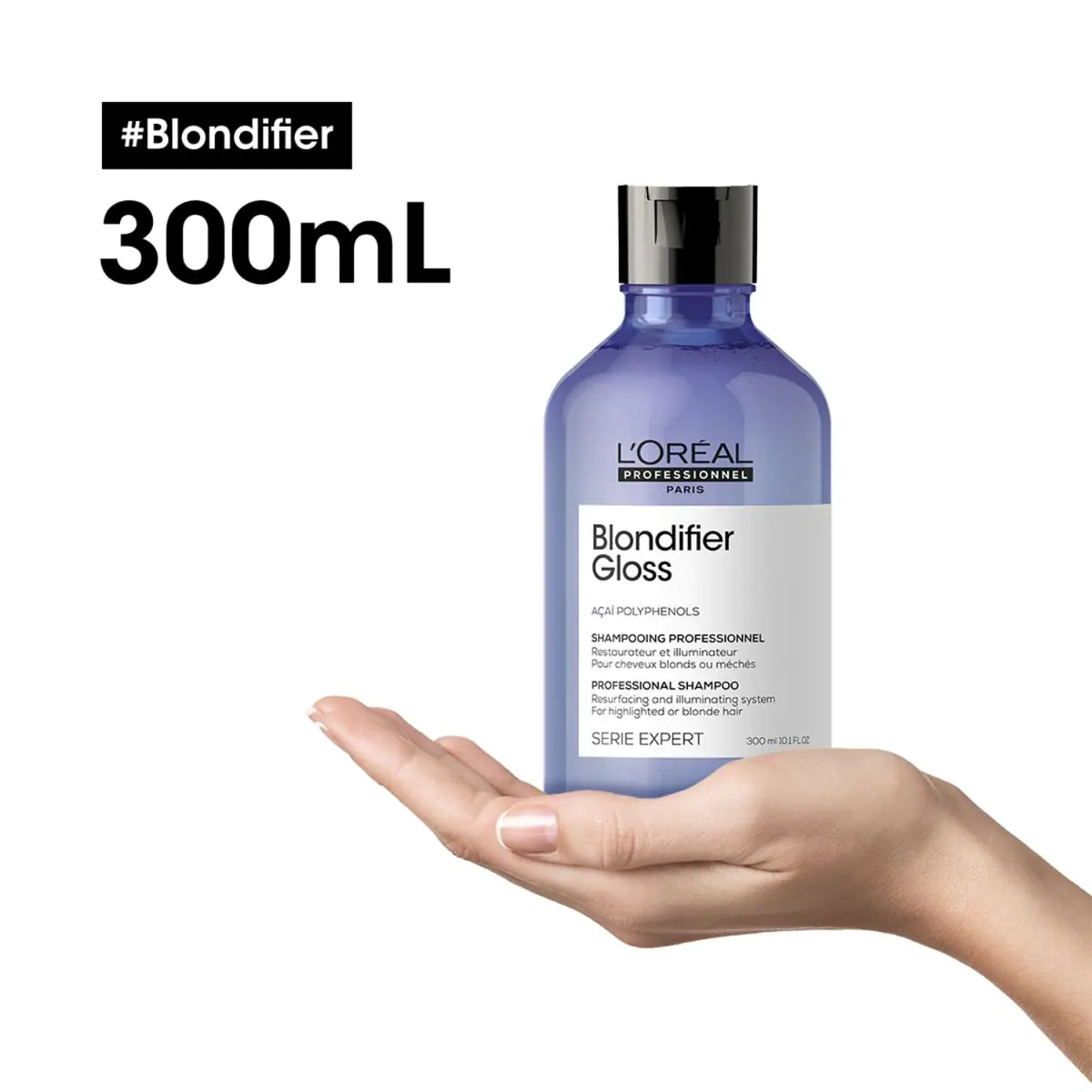 L'Oréal Professionnel Paris Blondifier Gloss Shampoo til Blondt hår, 300 ml