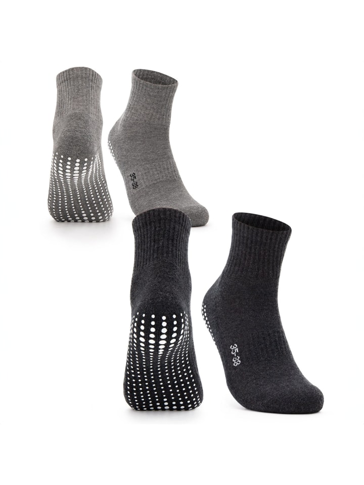 Occulto 2er Pack Stoppersocken Madeleine in Schwarz-Grau günstig kaufen