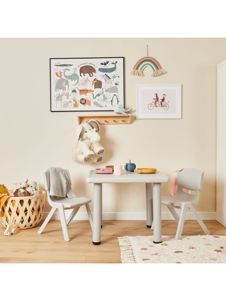 Bieco Spielwaren Kindertisch, Design: Eisgrau in Grau günstig kaufen onesize