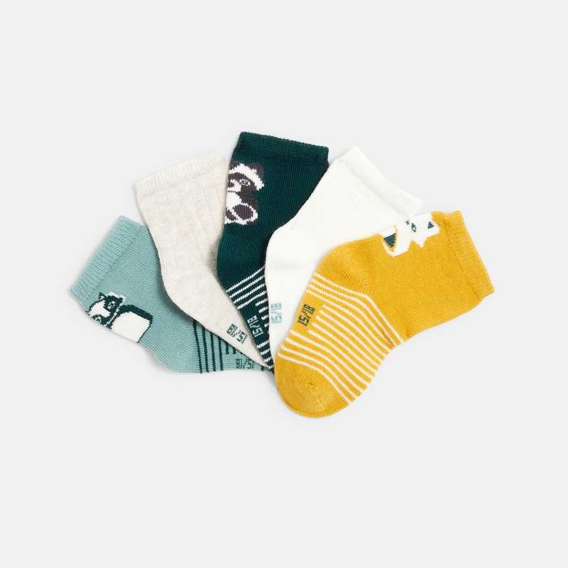 Chaussettes jacquard animaux (lot de 5)