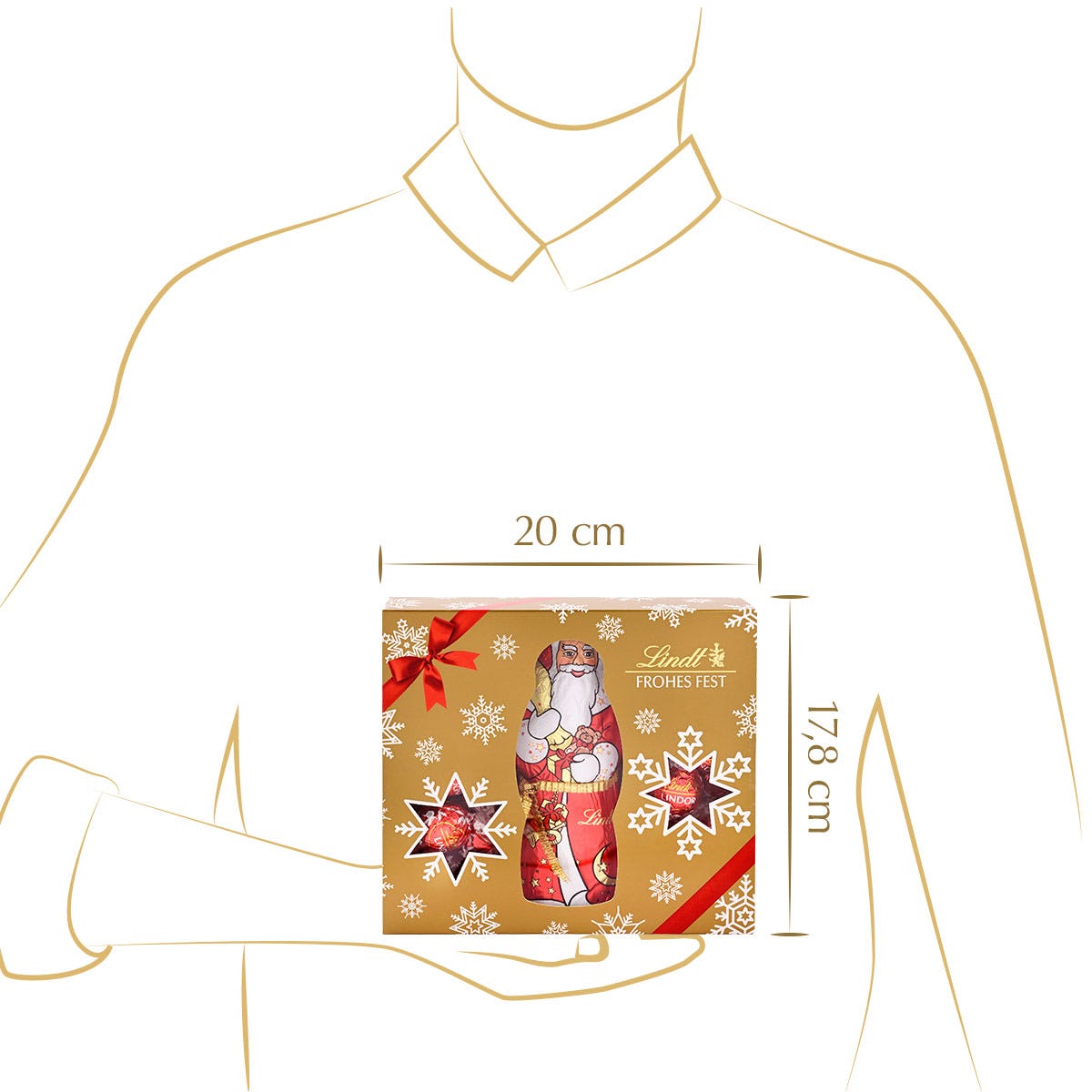 Weihnachtsmann Geschenkbox, 450g
