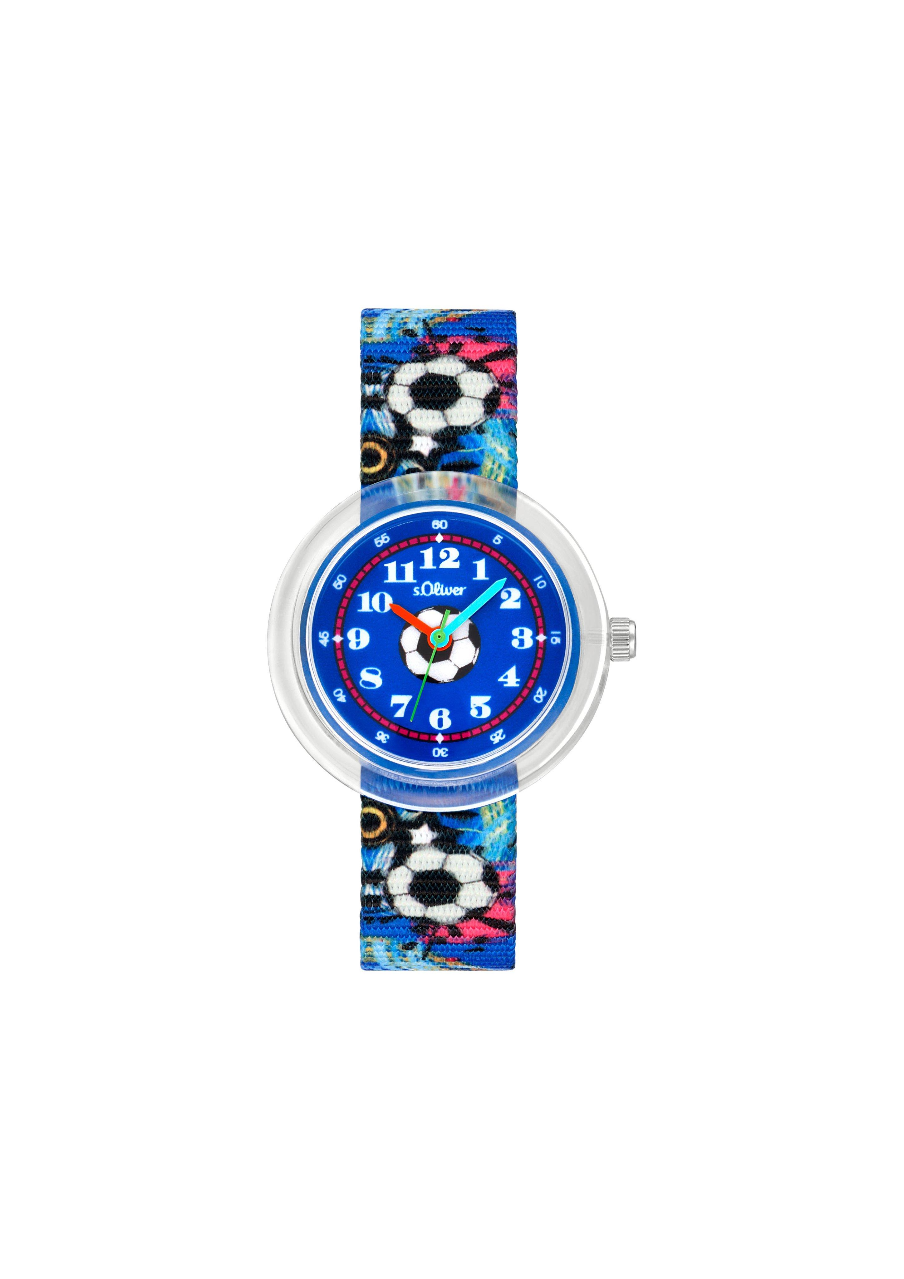 Textilband-Armbanduhr mit Fußball-Motiv  6009575-01B0