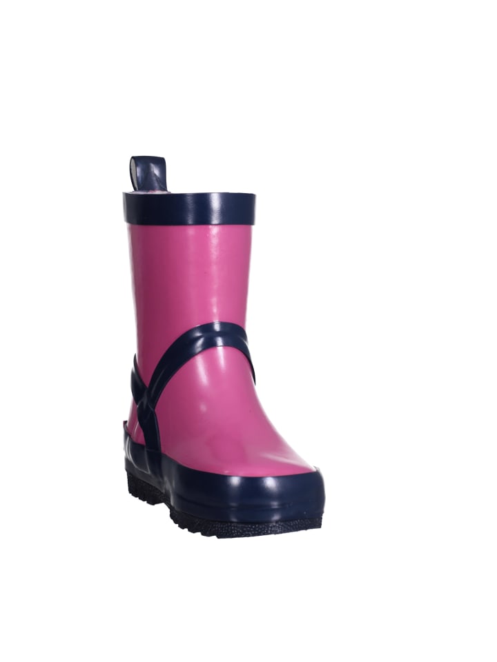 Playshoes Gummistiefel uni in Pink/Marine günstig kaufen