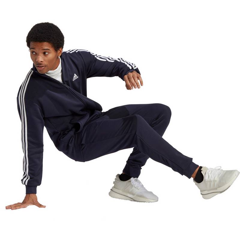 adidas BASIC 3-STREIFEN FRENCH TERRY Trainingsanzug Herren