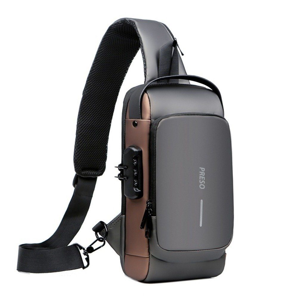 PRESO BAG Umhängetasche Herren Umhängetasche, Herren Brusttasche, EASTPAK Umhängetasche, Inklusive USB-Anschluss, Herrengeschenk, Geburtstagsgeschenk