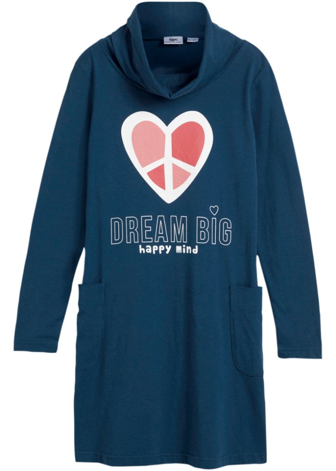 Mädchen Jerseykleid mit großem Kragen