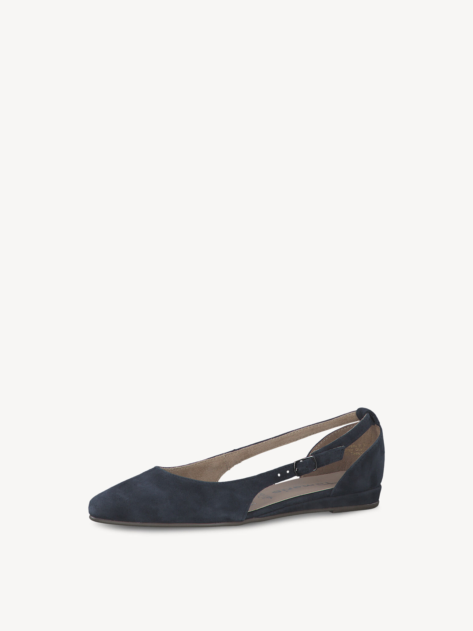 Ballerine en cuir - bleu