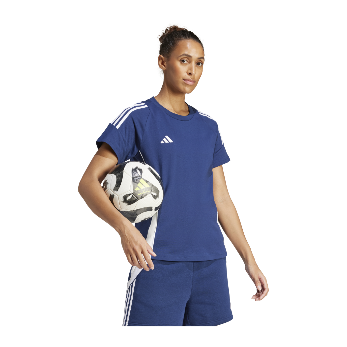 adidas Tiro 24 T-Shirt Damen Blau Weiss
