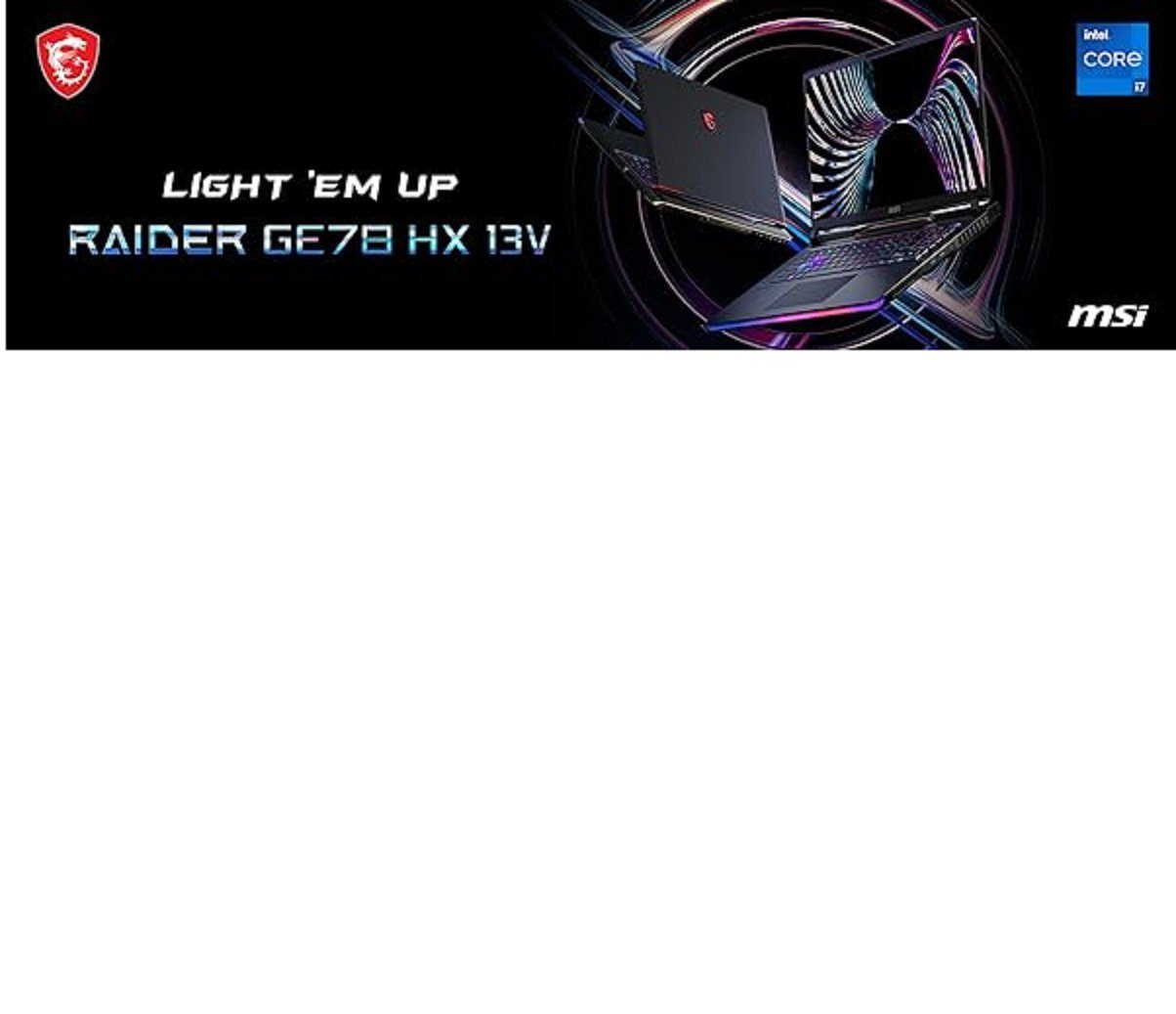 MSI Raider Laptop,17