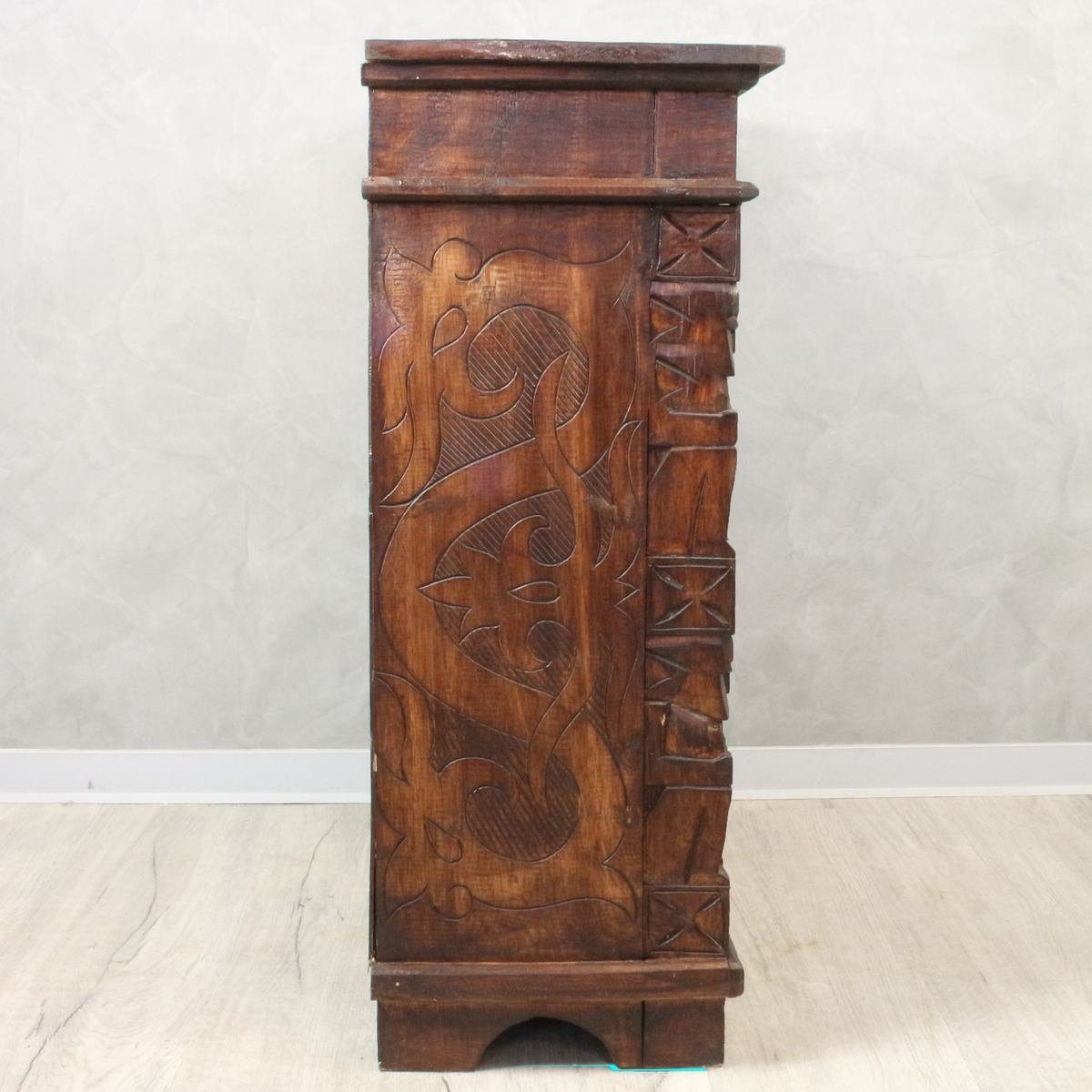 Oriental Galerie Mehrzweckschrank Schrank 80 x 80 cm Braun Tribal Handarbeit