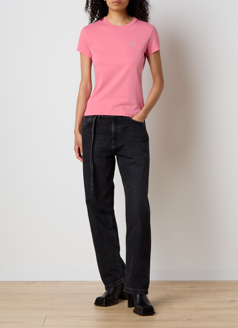Acne Studios organic cotton T-shirt with rhinestones