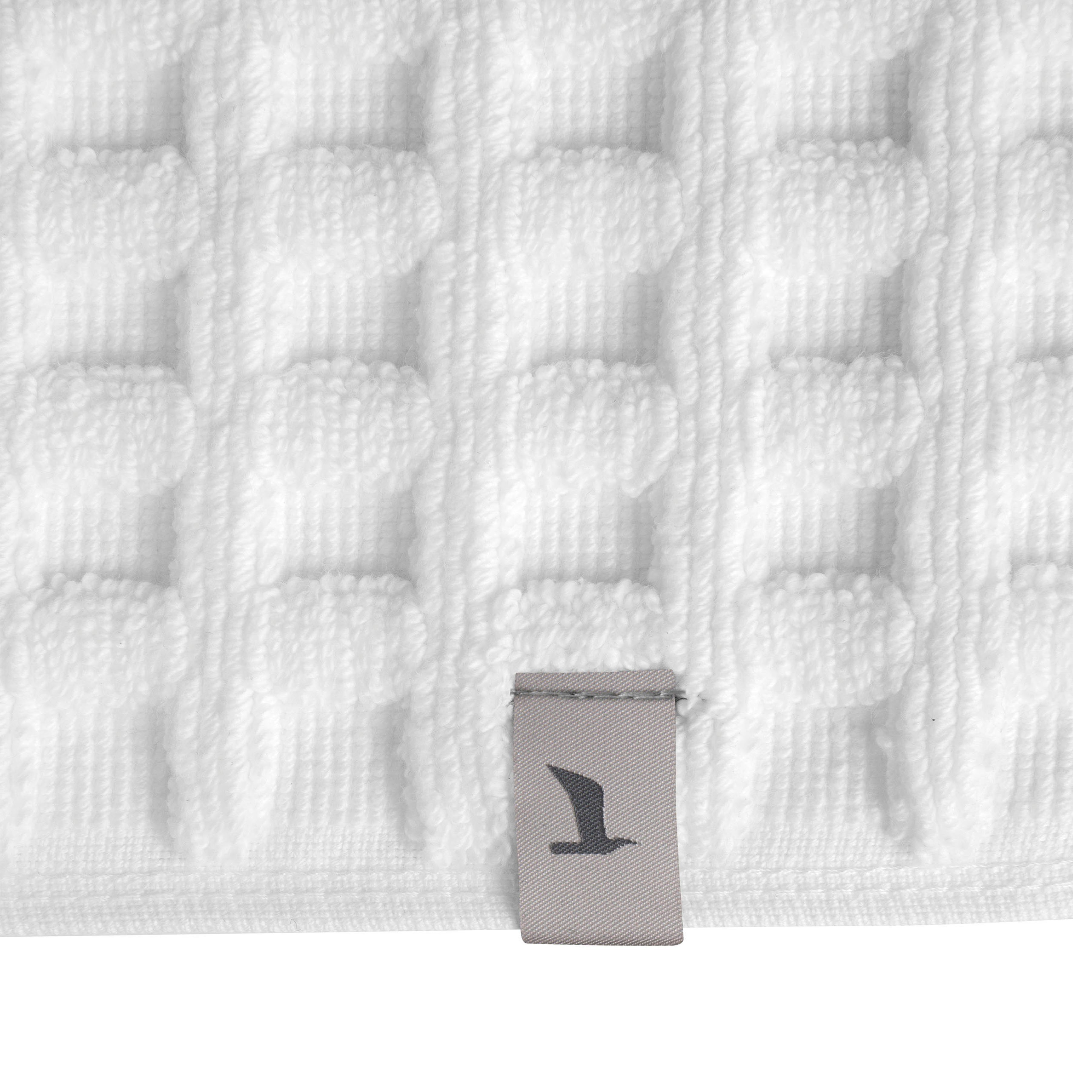 Badematte Waffelpiquee Möve, Höhe 6 mm, beidseitig nutzbar, Baumwolle, rechteckig