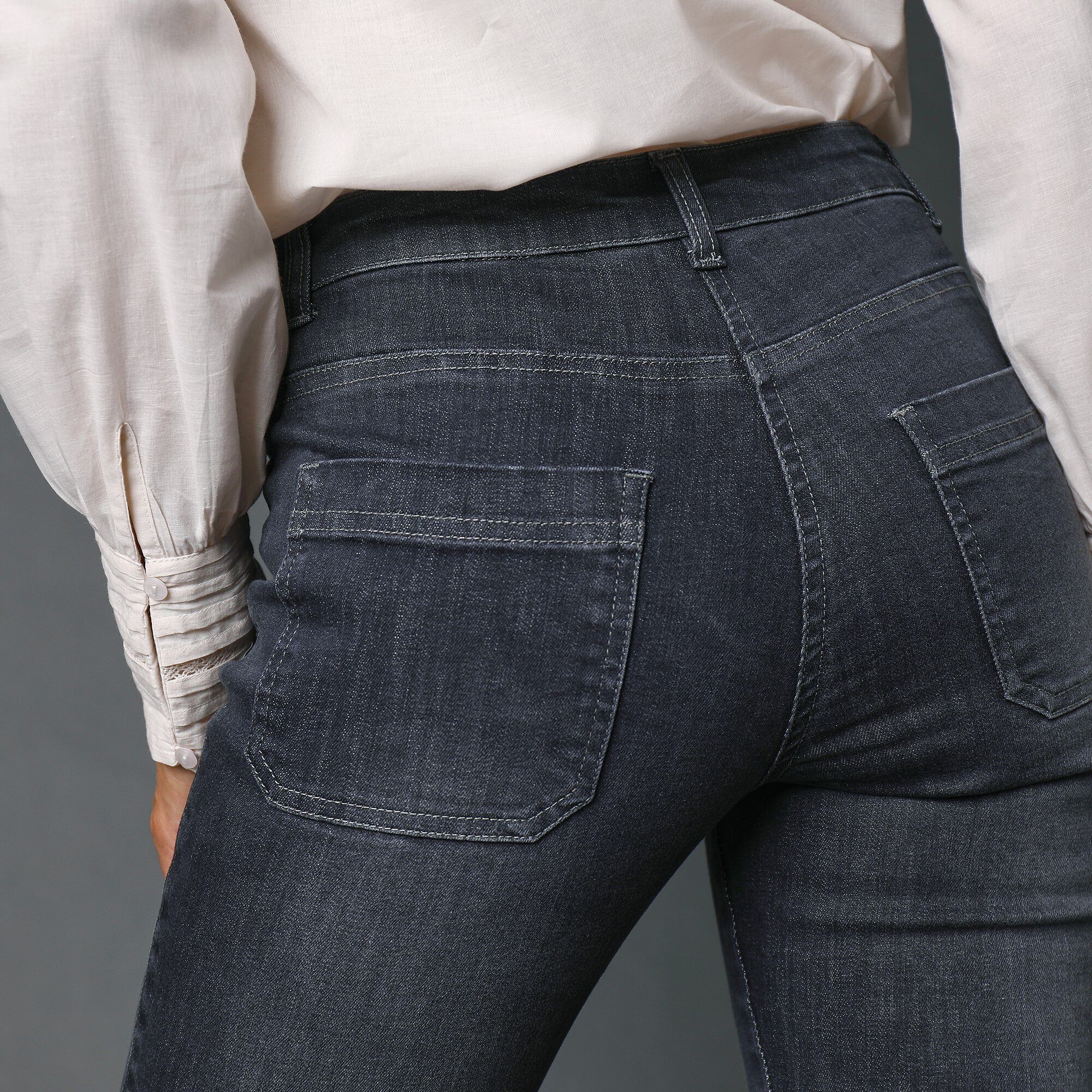 Jean bootcut poches plaquées