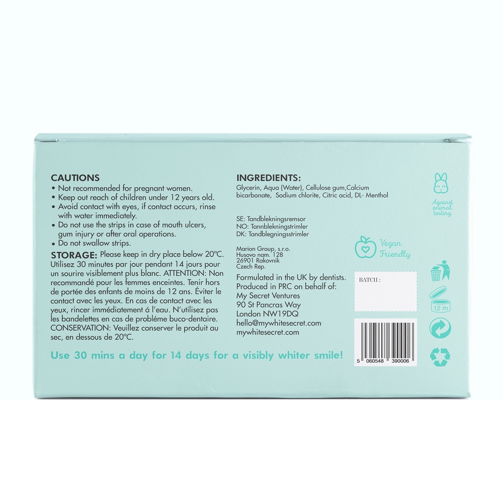 My White Secret Original teeth whitening strips Blanchisseur de dents