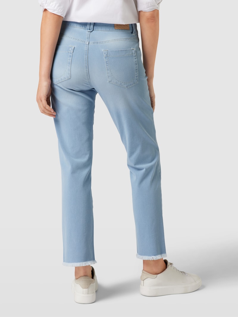 Cropped Jeans im 5-Pocket-Design Modell 'CLAIRE' in hellblau