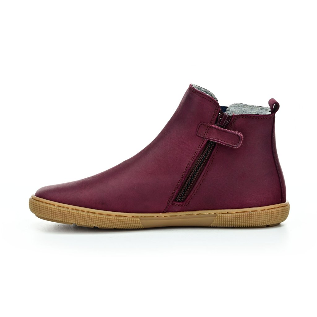 Koel4kids Dana Hydro Merinowolle Bordeaux AD Chelsea Barfußschuhe
