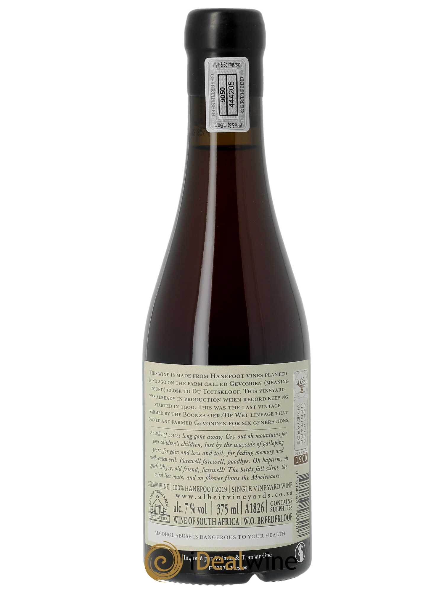 Breedekloof Alheit Vineyards Lost and Found  2019 - Lot de 1 Demi-bouteille