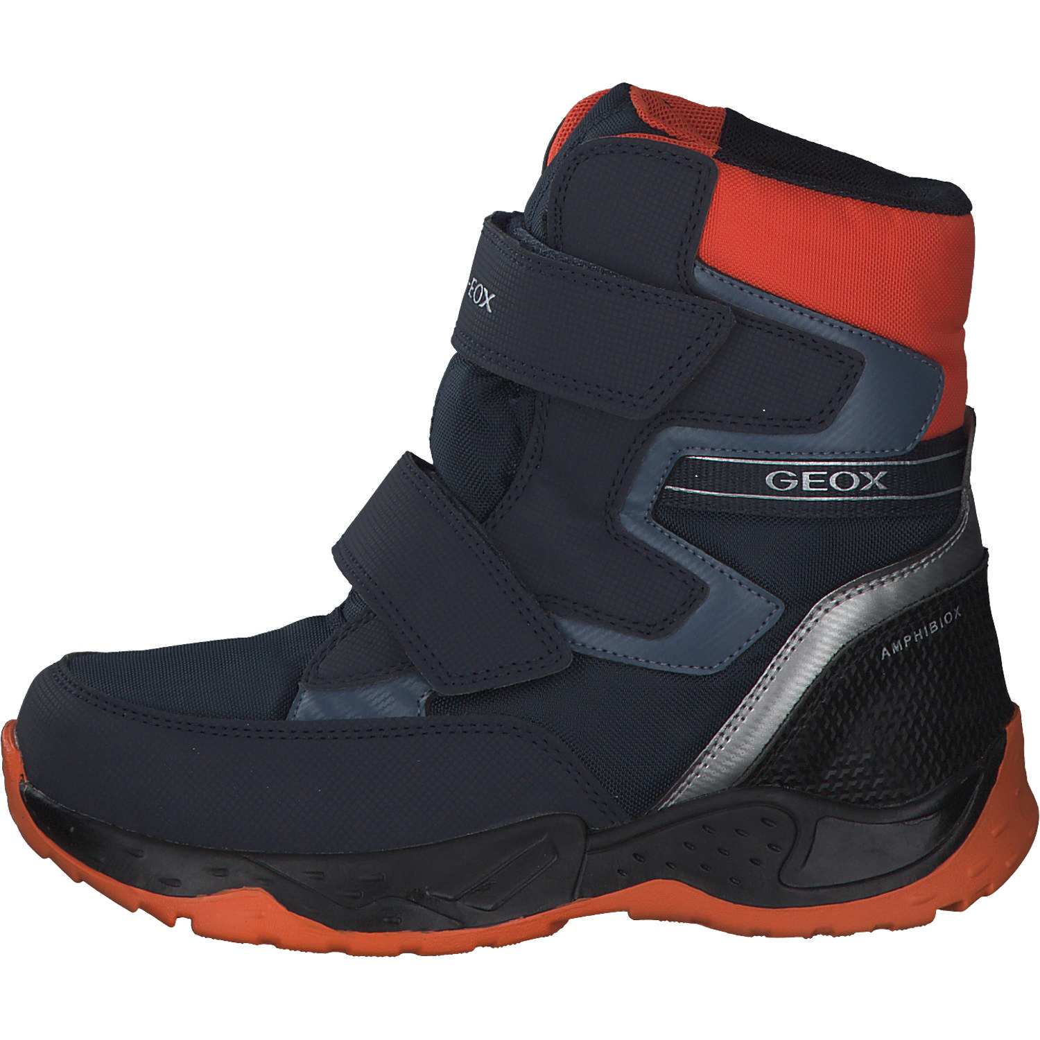Geox J26FSB, Stiefeletten (Kinder), Kinder, NAVY/ORANGE