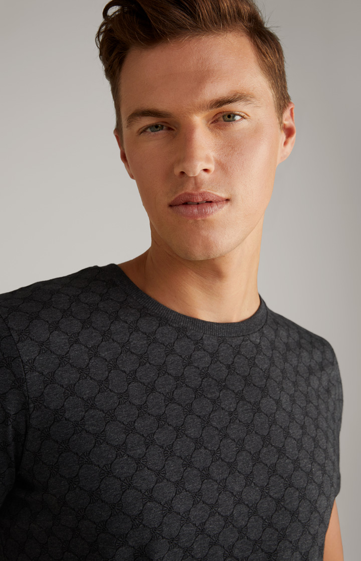 Loungewear T-Shirt in Anthrazit meliert