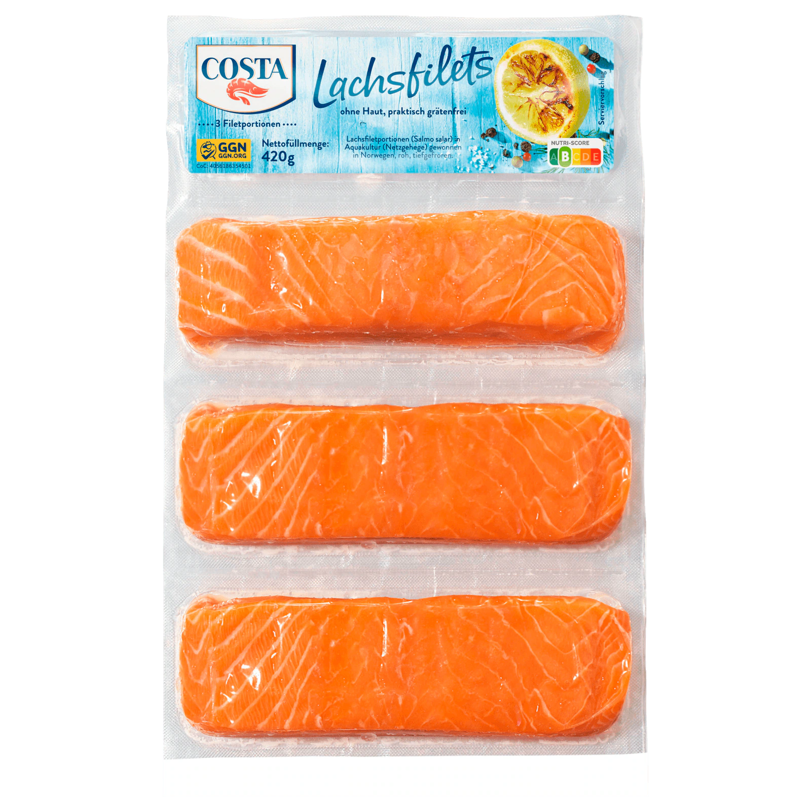 Costa Lachsfilets 420g
