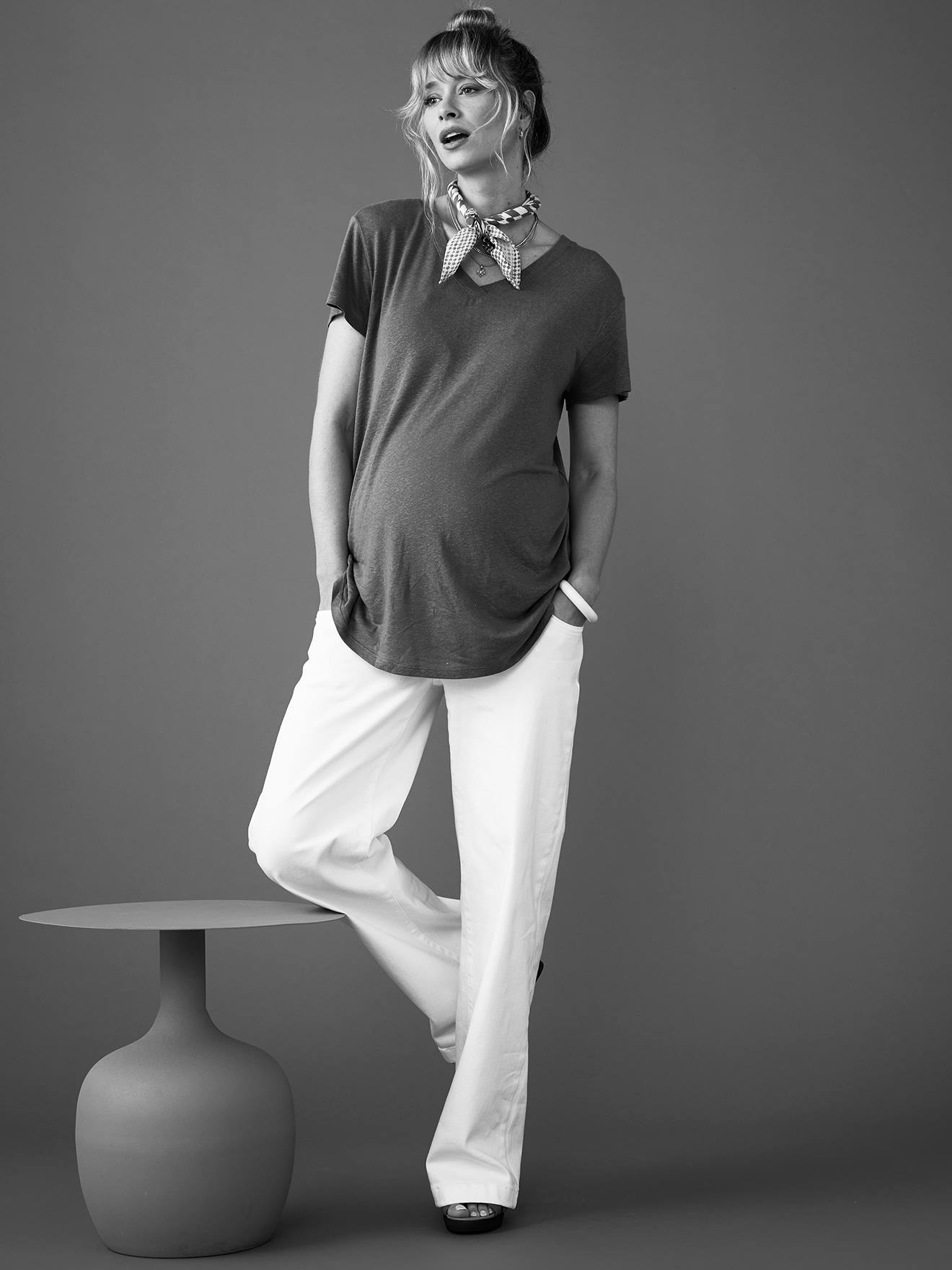 Envie de Fraise Umstands-T-Shirt mit Leinen ENVIE DE FRAISE - bronze
