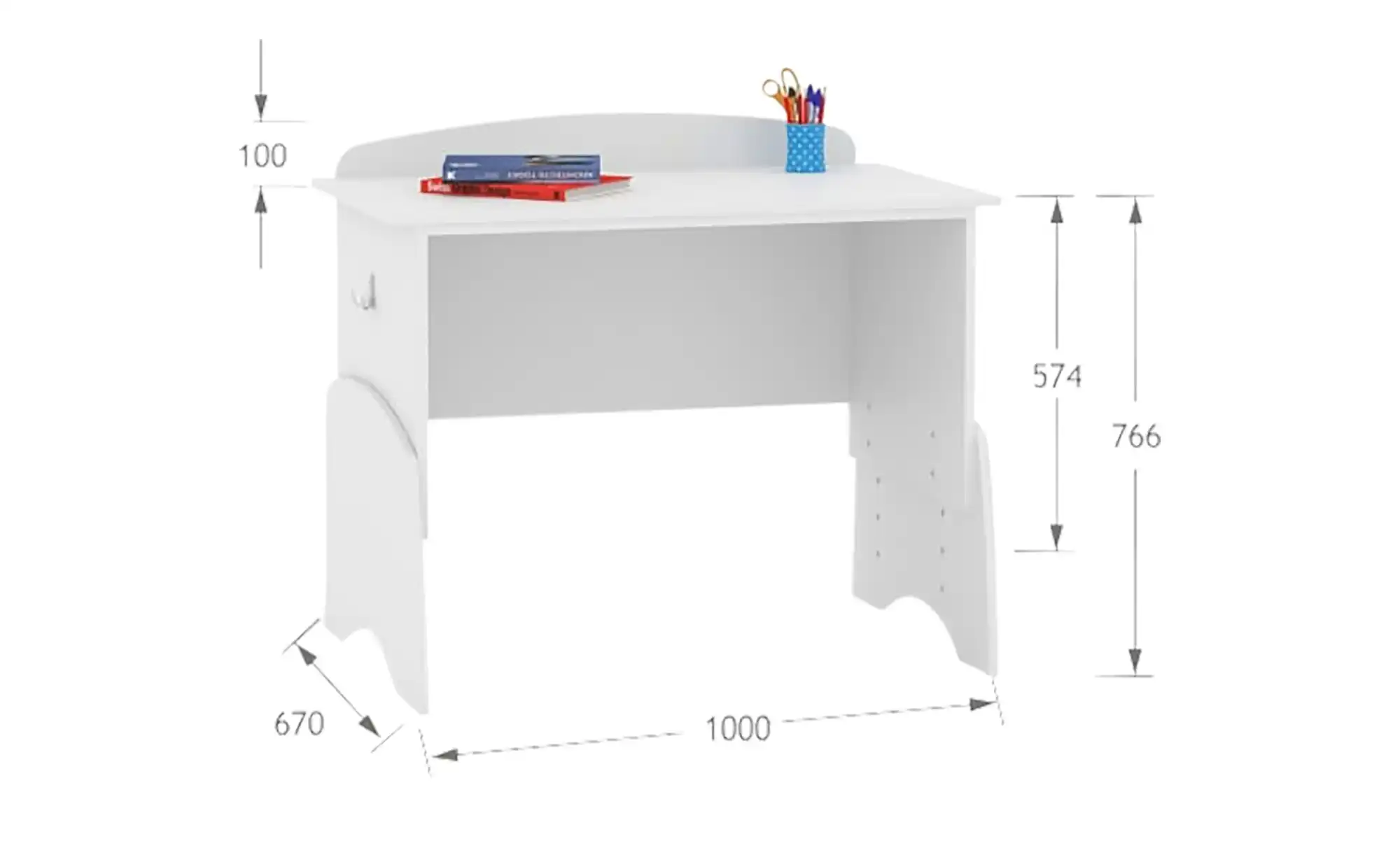 Schreibtisch Nordic White
