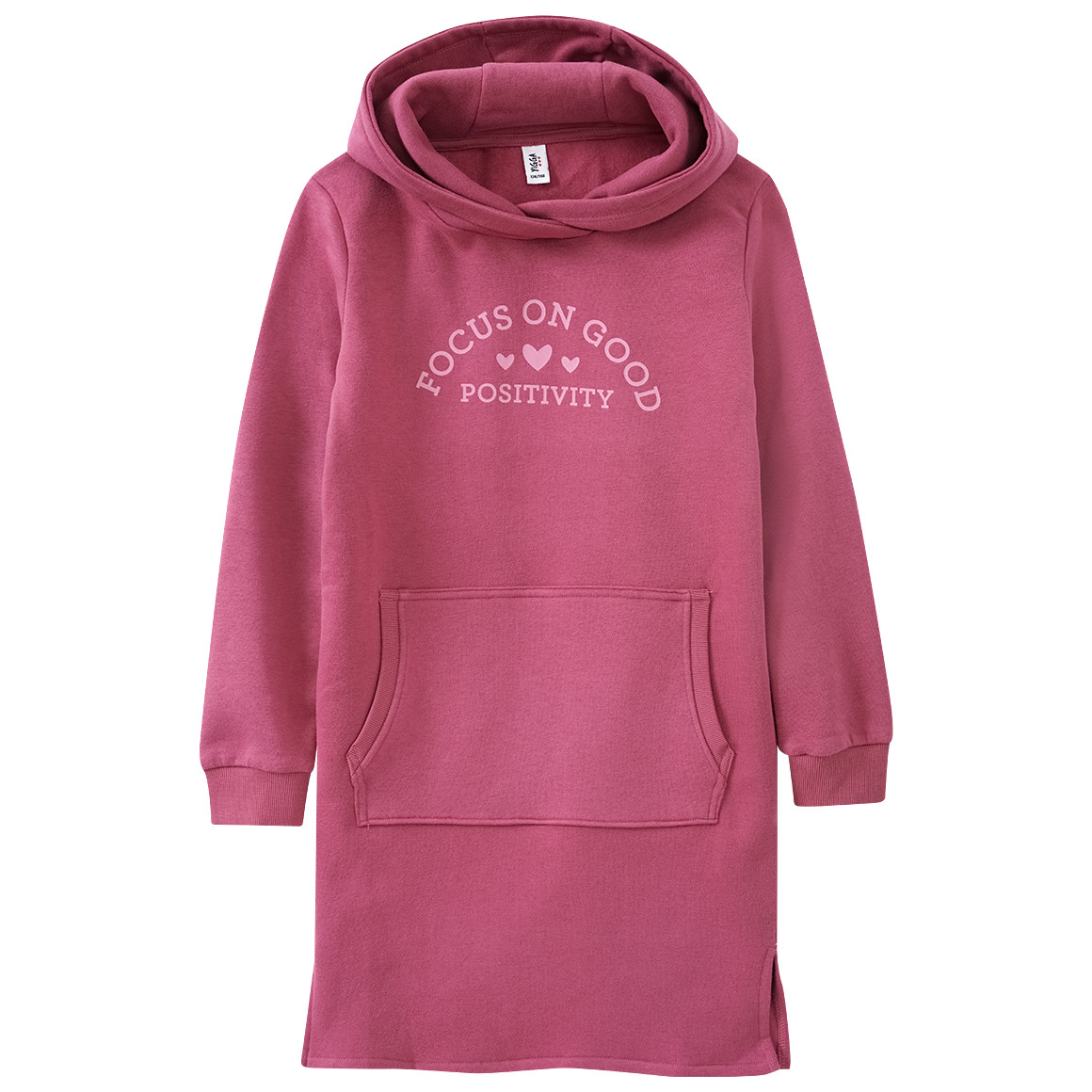 Mädchen Sweatkleid mit Kapuze