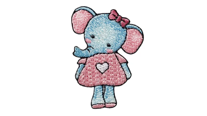 Mono Quick Bügelmotiv Mini Elefant mit Spielzeug