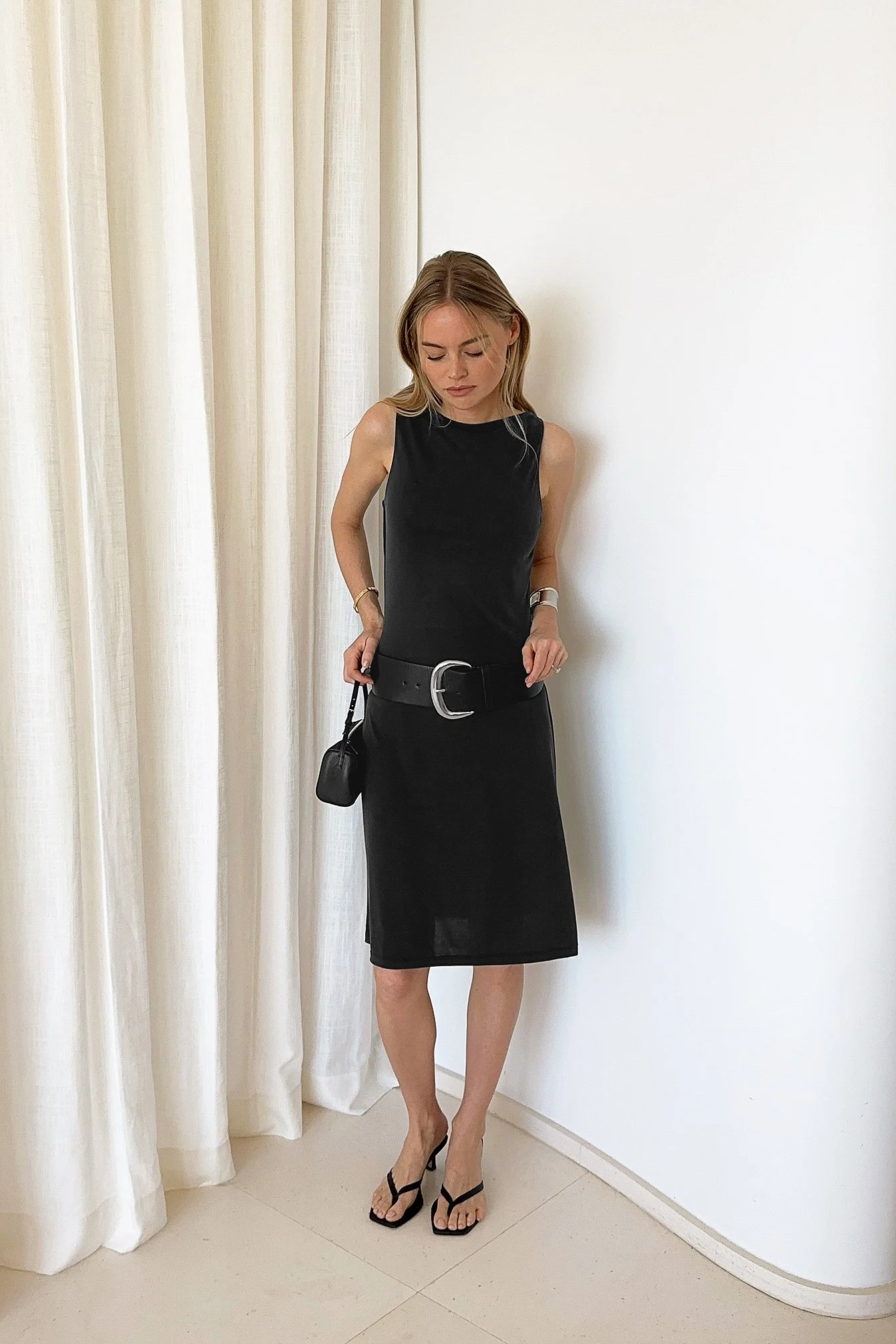 Midikleid mit U-Boot-Ausschnitt