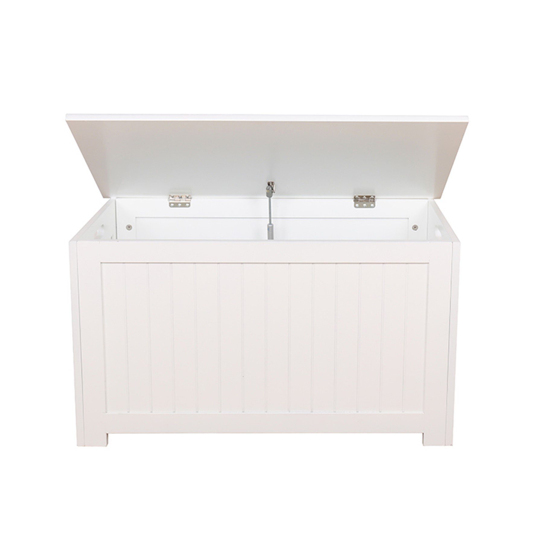 TikTakToo Spielzeugtruhe Truhenbank Sitzbank Spielzeugkiste Aufbewahrungskiste weiss (Soft-Close Deckel, 81x39x47 (LxHxB)
