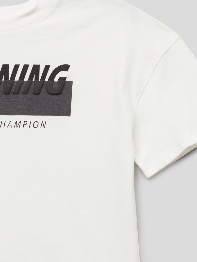 T-Shirt mit Statement-Print in offwhite