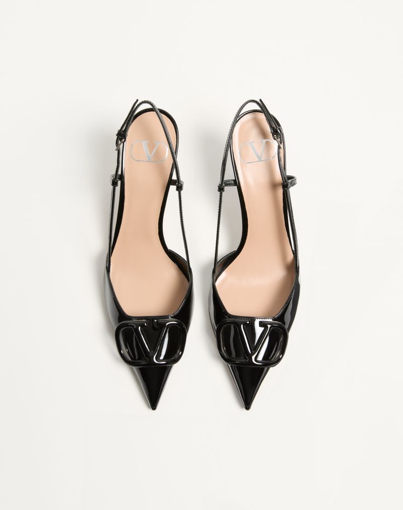 VLogo Signature Patent Slingback Pump 80mm