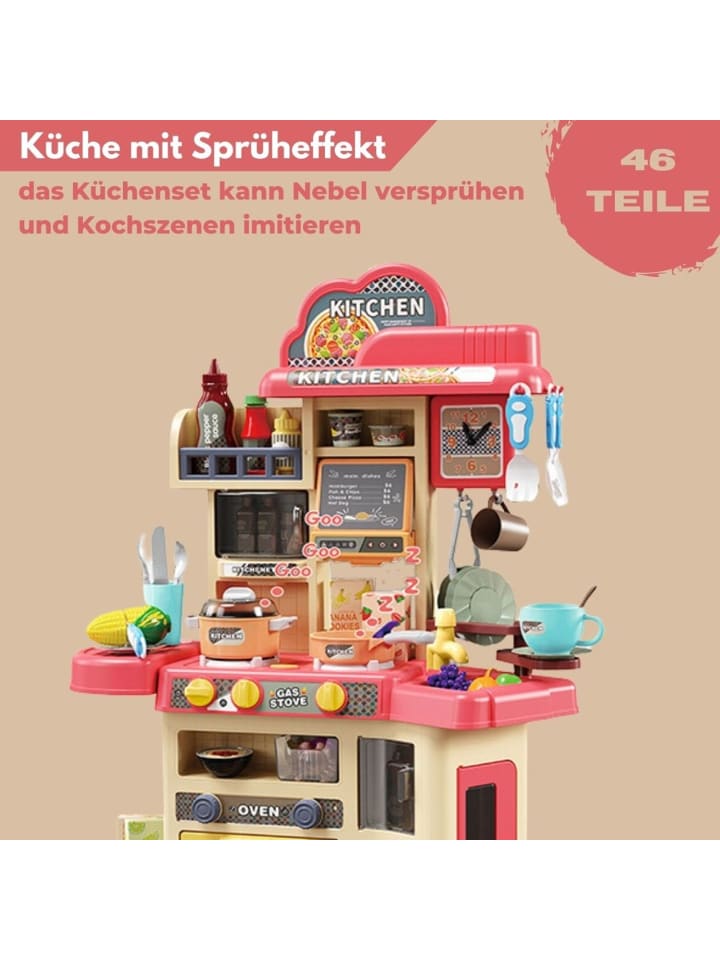 Coemo Kinderküche Joe Spielküche mit viel Zubehör in Rot günstig kaufen onesize